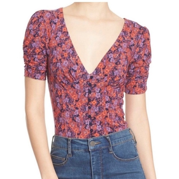Free People Tops - Free People Hollywood floral button top